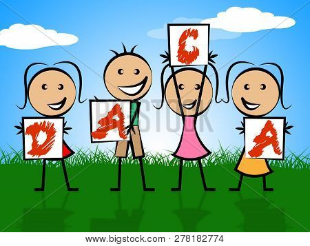 Daca Kids Dreamer Legislation For Us Immigration - 2D Illustration