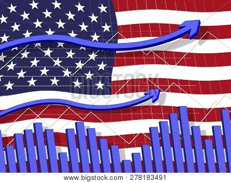 Trump Stock Market Global Funds Growth And Financial Investment - 3D Illustration