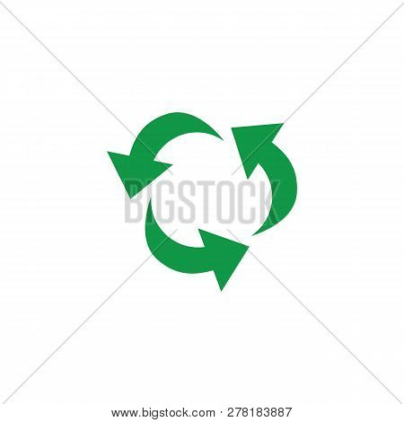 Vector Green Arrows Recycle Icon Zerowaste Concept