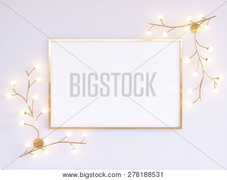 Poster Mock-up, Mock-up Template On Isolated White Background, Ready For Your Design, 3d Illustratio