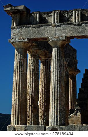 The Temple Of Aphaia Stands On A Pine-clad Hill In Northeast Aegina Since The Mycenaean Period, Erec