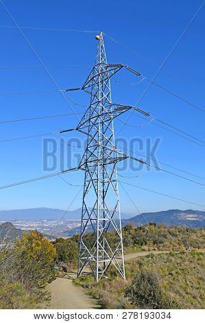 High Voltage Electricity Towers, In Collserola Barcelona