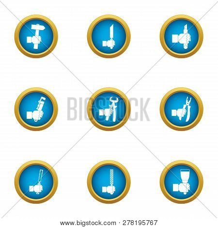 Workaday Routine Icons Set. Flat Set Of 9 Workaday Routine Icons For Web Isolated On White Backgroun
