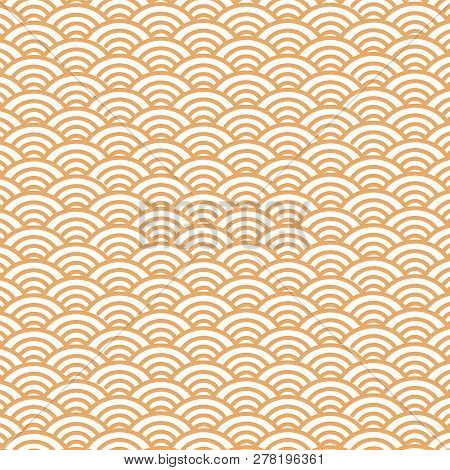 Chinese Traditional Ornament Background. Red And Golden Chinese Clouds Pattern. Happy Chinese New Ye