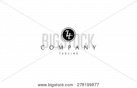 Initials L And H 1 Letter Vector Image
