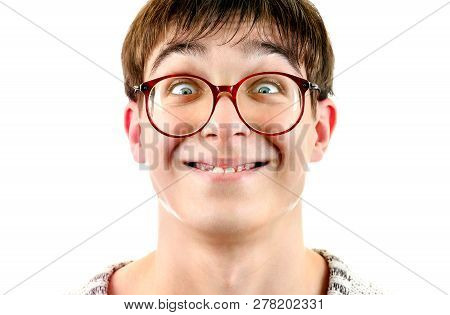 Funny Young Man Isolated On The White Background