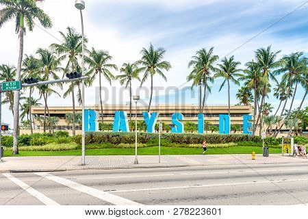 Front View Of Bayside Tourist Place In Miami