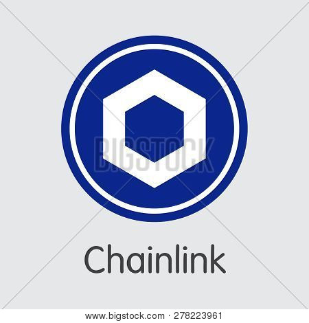 Link - Chainlink. The Logo Of Coin Or Market Emblem.
