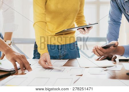 User Interface Designer Planing And Designing The Moblie Phone Application.