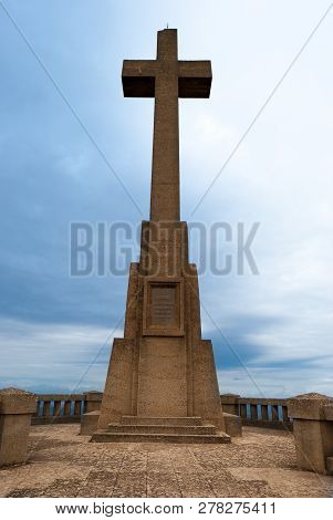 Cross Monument In San Salvador, Majorca, Balearic Islands, Spain