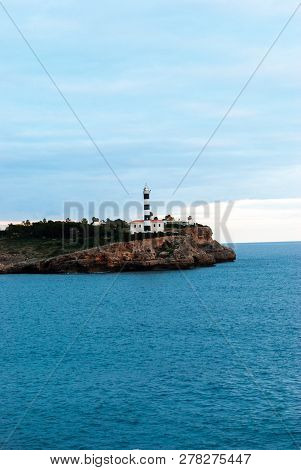 Ligthouse In Portocolom, Majorca, Balearic Islands, Spain