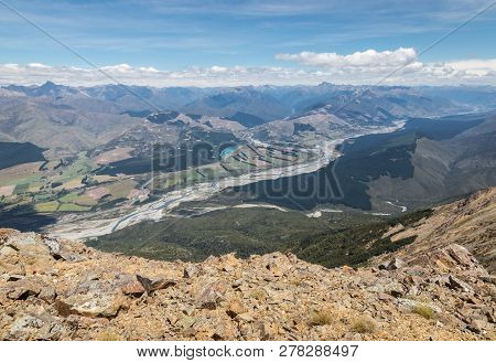 Wairau Valley And Southern Alps Panorama, South Island, New Zealand