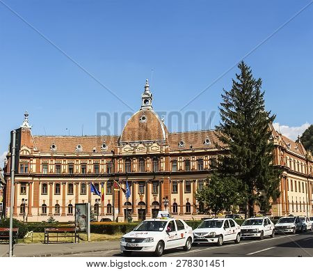 Brasov, Romania - 2013: Prefectura Brasov Is A Historic Monument, Built In 1902. It Was Built With T