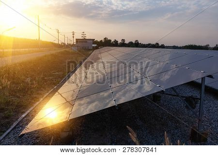 Solar Panel, Alternative Electricity Source - Concept Of Sustainable Resources, And This Is The Sola