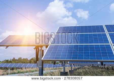 Solar Panel, Alternative Electricity Source - Concept Of Sustainable Resources, And This Is A New Sy