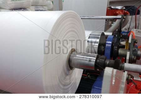 Winding Unit Of Extrusion Plastic Film Blowing Machine ; Close Up
