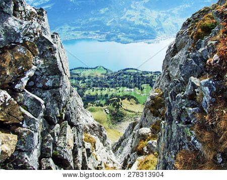 Lake Walensee, Also Known As Lake Walen Or Lake Walenstadt - Cantons Of St. Gallen And Glarus, Switz