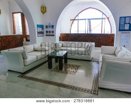 Sharm El Sheikh, Egypt - January 03, 2019: The Lobbi At Domina Coral Bay 5 Star Complex Consists Of 