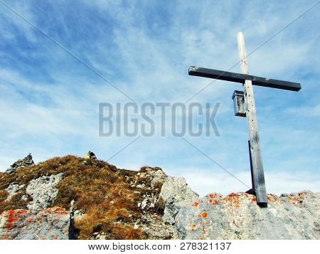 Rocky Peak Frumsel In The Churfirsten Mountain Range - Canton Of St. Gallen, Switzerland