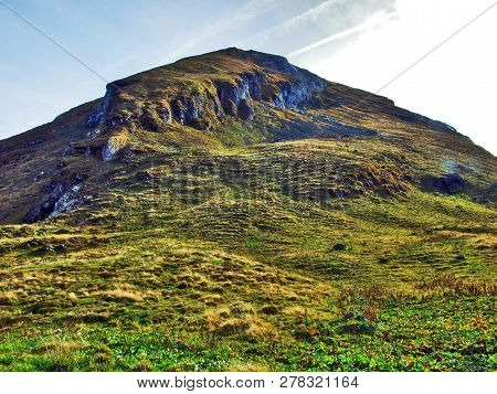 Rocky Peak Frumsel In The Churfirsten Mountain Range - Canton Of St. Gallen, Switzerland