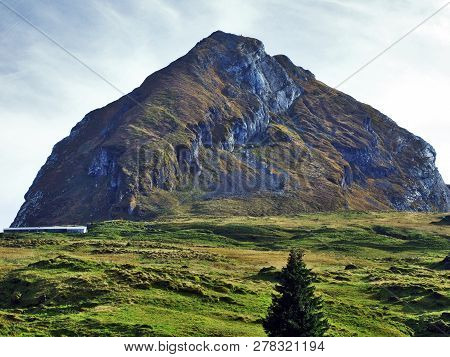 Rocky Peak Frumsel In The Churfirsten Mountain Range - Canton Of St. Gallen, Switzerland