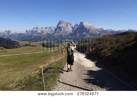 Compaccio Compatsch, Italy On September 12. View Of The Landscape On September 12, 2018 In Compaccio