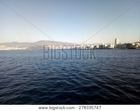 Cityscape Of Izmir - Alsancak (turkey) From The Sea - Photography