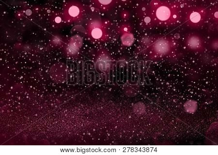 Red Nice Glossy Abstract Background Glitter Lights With Sparks Fly Defocused Bokeh - Festal Mockup T
