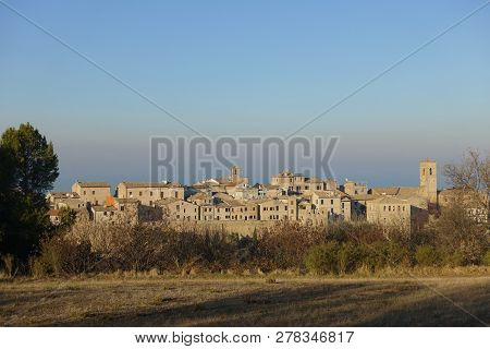 Torre Di Palme View, Medieval Village, Fermo County, Marche Region, Italy
