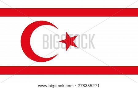 Detailed Illustration National Flag Turkish Republic Of Northern Cyprus