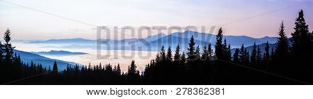View From Dragobrat Ski Resort On Mount Hoverla 2061m - Highest Mountain In Ukraine.