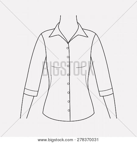 Mid Sleeve Shirt Icon Line Element. Vector Illustration Of Mid Sleeve Shirt Icon Line Isolated On Cl
