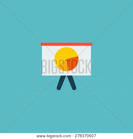 Chart Icon Flat Element. Vector Illustration Of Chart Icon Flat Isolated On Clean Background For You