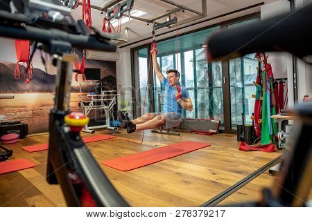 Person Works In A Well Equipped Gym, Proprioceptive Training, Core Stability, Injury Prevention