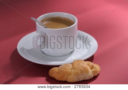 Coffee Cup And Croissant