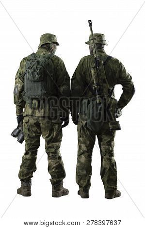 Two Soldiers Of A Special Unit Are In Full Ammunition.