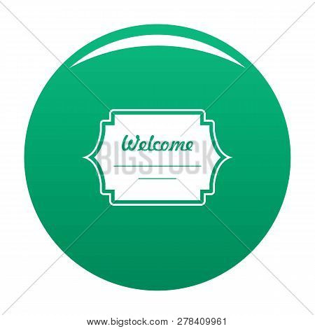 Well Met Label Icon. Simple Illustration Of Well Met Label Vector Icon For Any Design Green