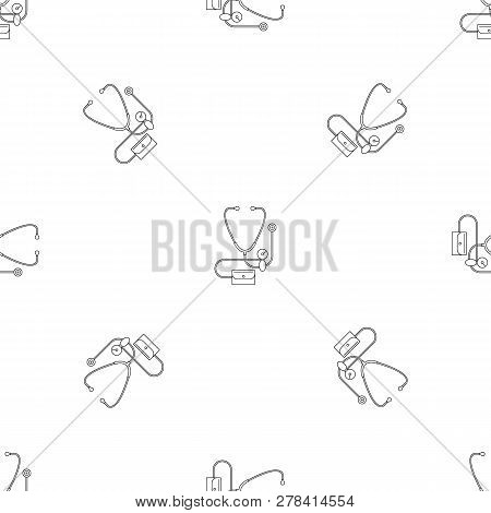 Stethoscope Blood Presure Icon. Outline Illustration Of Stethoscope Blood Presure Vector Icon For We