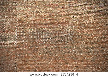 Grunge Brick Wall Close Up As Background