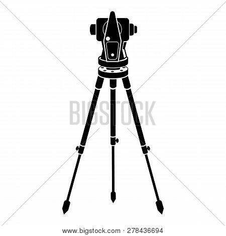 Theodolite Icon. Simple Illustration Of Theodolite Vector Icon For Web Design Isolated On White Back