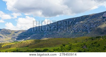 Mountain Wall In Lapinha Da Serra, Minas Gerais Brazil.