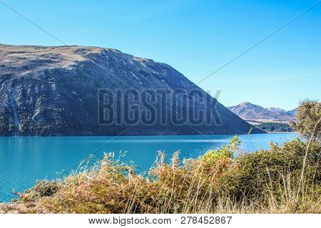Lake Coleridge In Canterbury, South Island, New Zealand