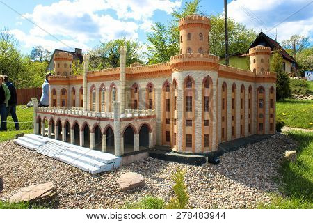 Strysza Buda (mirachowo), Poland - May 03, 2014: Kaszubski Miniature Park. Scale Model