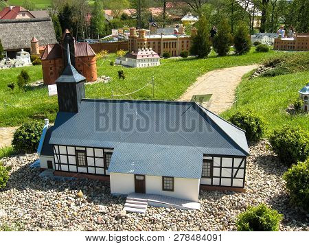 Strysza Buda (mirachowo), Poland - May 03, 2014: Kaszubski Miniature Park. Scale Model