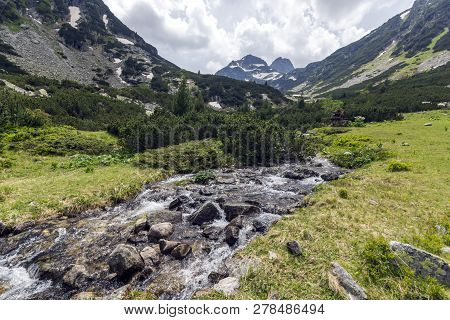 Summer Landscape Of Malyovitsa Peak And Malyoviska River, Rila Mountain, Bulgaria