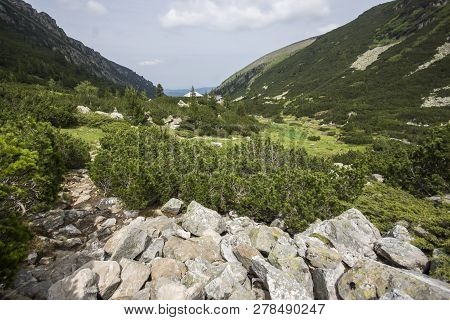 Summer Landscape Of Malyoviska River Valley, Rila Mountain, Bulgaria