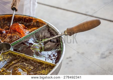 Old Traditional Turkish Ottoman Handmade Stick Candy , Macun