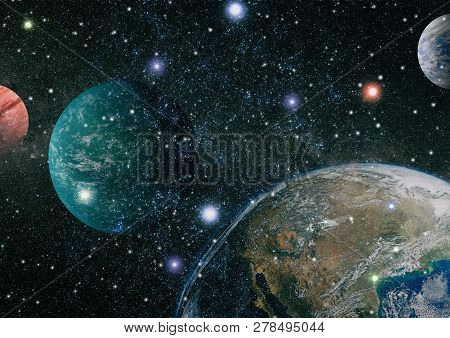 Space Many Light Years Far From The Earth. Elements Of This Image Furnished By Nasa
