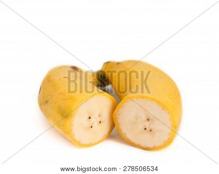 Cavendish Bananas Isolated On White Background.(healthy Fruit)