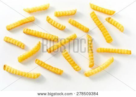 Individual French Chips On Flat View